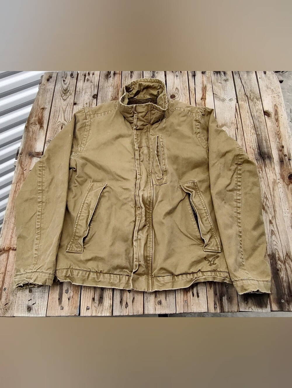 vintage American eagle fur lined field jacket  men's Size Medium